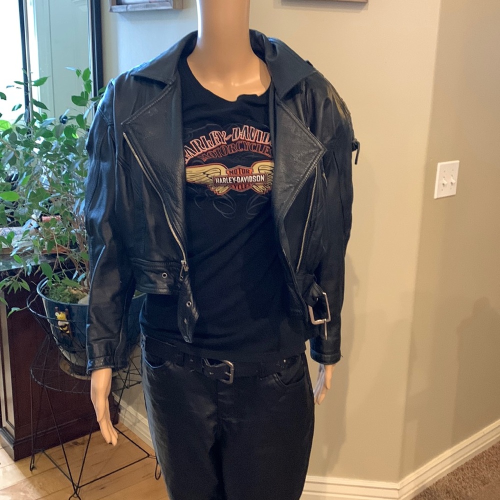 1991 Harley Davidson Vintage Biker leather jacket.